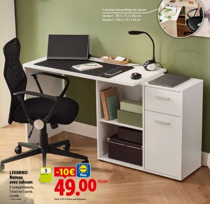 LIVARNO Bureau avec caisson