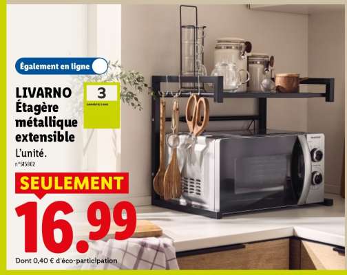 LIVARNO Étagère métallique extensible