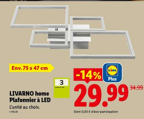 LIVARNO home Plafonnier à LED