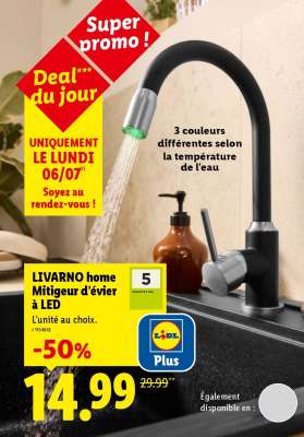 LIVARNO home Mitigeur d’évier à LED