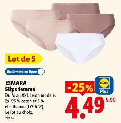 ESMARA Slips femme