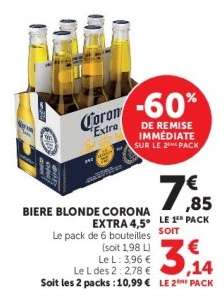 BIERE BLONDE CORONA EXTRA 4.5°