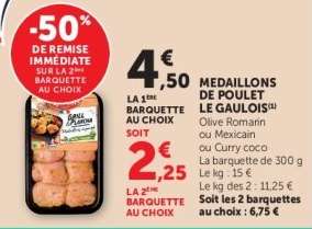 MEDAILLONS DE POULET LE GAULOIS