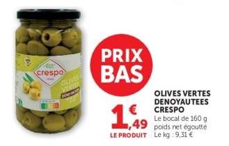 OLIVES VERTES DENOYAUTEES CRESPO