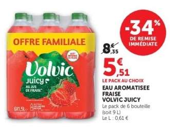 Eau Aromatisée Fraise Volvic Juicy