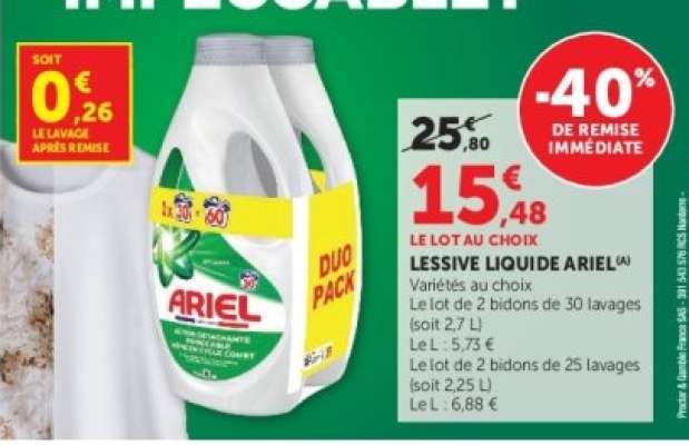 LESSIVE LIQUIDE "ARIEL"
