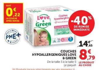 Couches Hypoallergeniques Love & Green