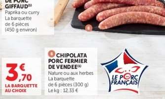 CHIPOLATA PORC FERMIER DE VENDÉE
