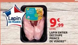 LAPIN ENTIER DECOUPE PRINCE DE VENDEE
