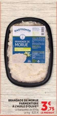 BRANDADE DE MORUE PARMENTIÈRE À L'HUILE D'OLIVE