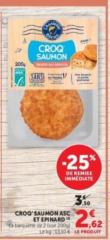 CROQ'SAUMON ASC ET ÉPINARD