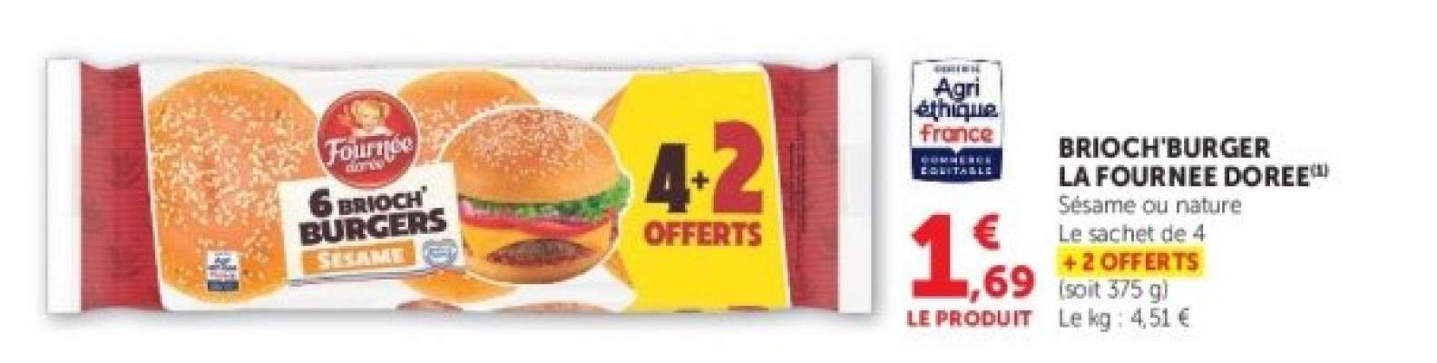 Brioch' Burger La Fournée Dorée