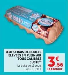 Œufs frais de poules élevées en plein air