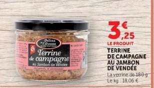 Terrine de campagne au jambon de Vendée