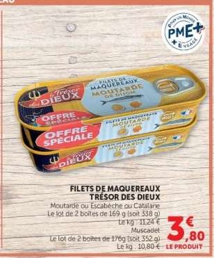 FILETS DE MAQUEREAUX TRÉSOR DES DIEUX