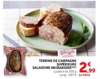 Terrine de Campagne Supérieure Salaisons Massardier