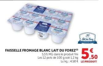 FAISSELLE FROMAGE BLANC LAIT DU FOREZ