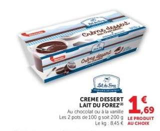 CREME DESSERT LAIT DU FOREZ