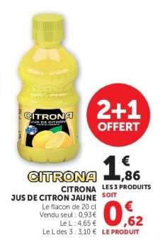 CITRONA JUS DE CITRON JAUNE