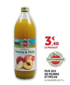 PUR JUS DE POMME ET PÊCHE