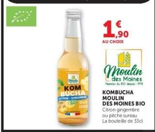 KOMBUCHA MOULIN DES MOINES BIO