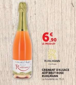 CREMANT D'ALSACE AOP BRUT ROSE RUHLMANN