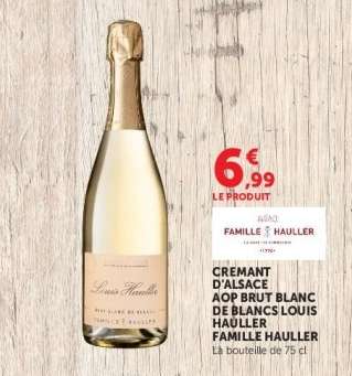 CREMANT D'ALSACE AOP BRUT BLANC DE BLANCS LOUIS HAULLER FAMILLE HAULLER