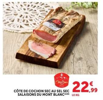CÔTE DE COCHON SEC AU SEL SEC SALAISONS DU MONT BLANC