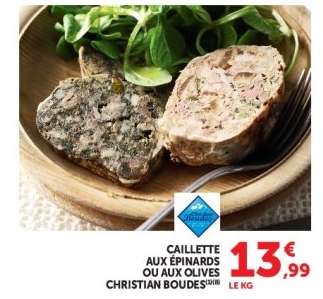 CAILLETTE AUX ÉPINARDS OU AUX OLIVES CHRISTIAN BOUDES