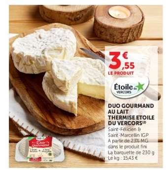 DUO GOURMAND AU LAIT THERMISE ETOILE DU VERCORS