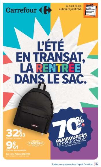 Catalogue Carrefour Hypermarchés - 30/06/2026 - 20/07/2026.