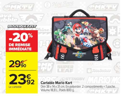 Cartable Mario Kart