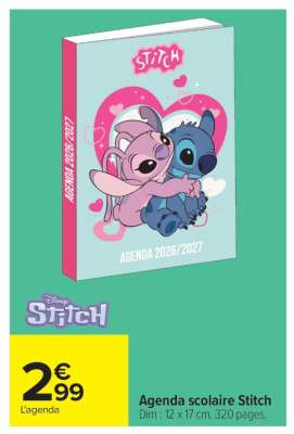 Agenda scolaire Stitch