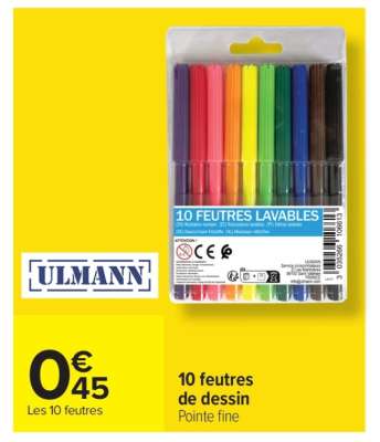 10 feutres de dessin