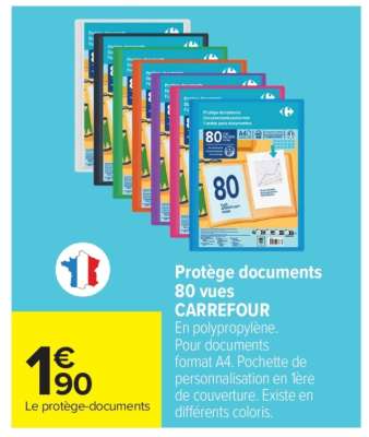 Protège documents 80 vues CARREFOUR
