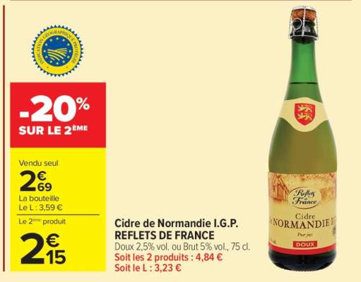 Cidre de Normandie I.G.P. REFLETS DE FRANCE