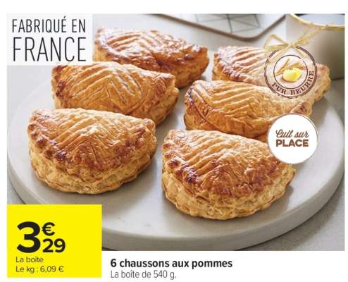6 chaussons aux pommes