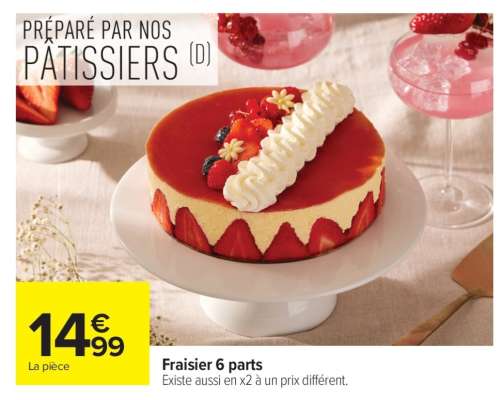 Fraisier 6 parts