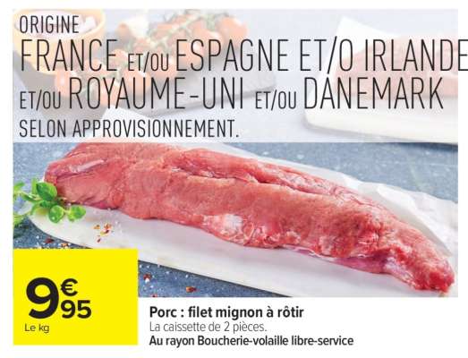 Porc : filet mignon à rôtir