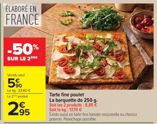 Tarte fine poulet