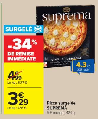 Pizza surgelée SUPREMA