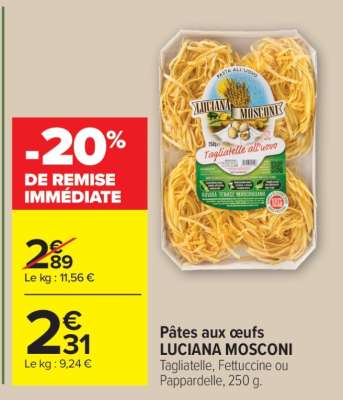 Pâtes aux oeufs LUCIANA MOSCONI