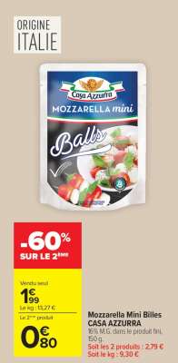 Mozzarella Mini Billes CASA AZZURRA