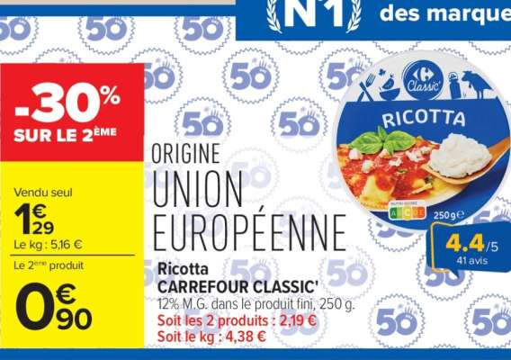 RICOTTA CARREFOUR CLASSIC