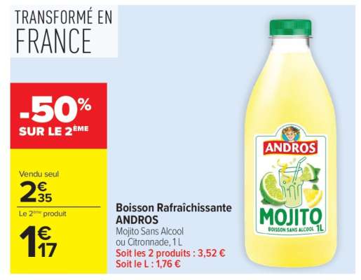 Boisson Rafraîchissante ANDROS