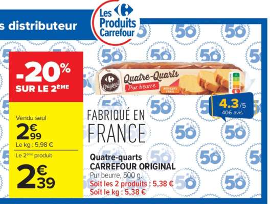 Quatre-quarts CARREFOUR ORIGINAL