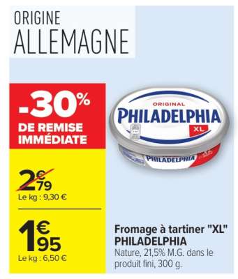 Fromage à tartiner "XL" PHILADELPHIA