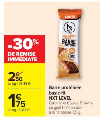 Barre Protéinée BASIC FIT NXT LEVEL
