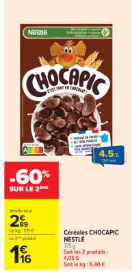 Céréales Chocapic Nestle
