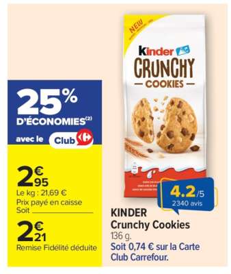 KINDER Crunchy Cookies